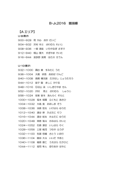 B-Jr2016 競技順