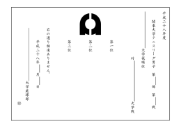 対 平 成 二 十 八 年 度 大 学 戦 大 学 庭 球 部 関 東 大 学 テ ニ ス リ ー