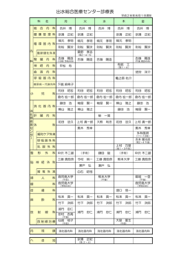 印刷用はこちら（PDF - 出水総合医療センター