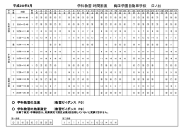 学科教習 時間割表 梅田学園自動車学校 日ノ出