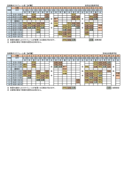 短期集中スケジュール表 【AT車】 世田谷自動車学校 日数 1 2 3 4 5 6 7