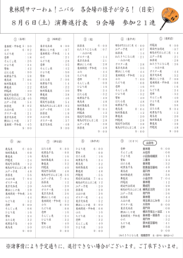 9会場のタイムスケジュールはこちら