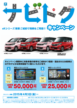 キャンペーン期間中に対象車種の新車をご成約かつ登録・届出された