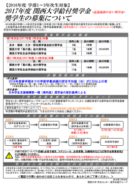 奨学生の募集について