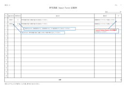 研究業績 Impact Factor 記載例
