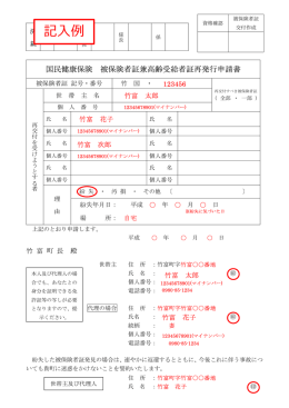 記入例 - 竹富町