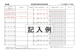 記入例 優秀運転者顕章候補者推薦書 1 ページ