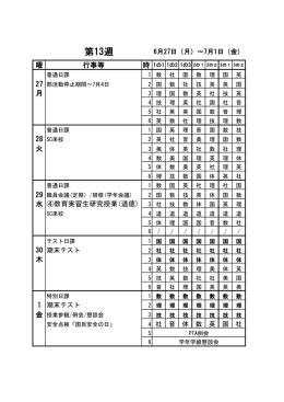 第13週
