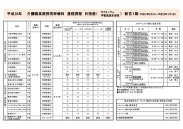 平成28年 介護職員実務者研修科 通信課程 日程表（ ） 新宮1期（