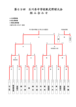 組 み 合 わ せ 第69回 石川県中学校軟式野球大会
