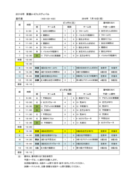 予選リーグ日程