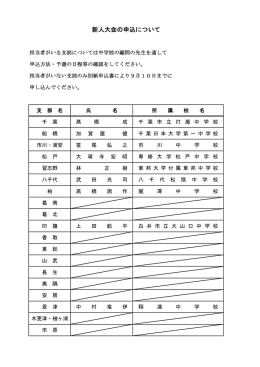 新人大会の申込について