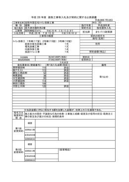 平成 28 年度 請負工事等入札及び契約に関する公表調書