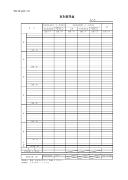 別記様式第18号 室別面積表PDF（PDF:29 KB）