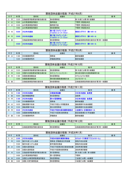 関係団体会議日程表 (平成 - 一般社団法人 大日本水産会