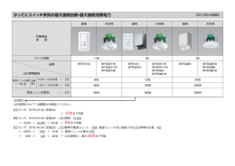 かってにスイッチ系列の最大接続台数・最大接続消費電力