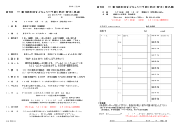 第1回 三重県卓球ダブルスリーグ戦 - 新日本スポーツ連盟 愛知卓球協会