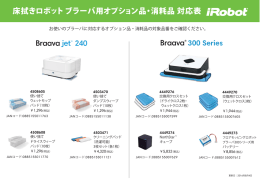 ブラーバ用オプション品・消耗品の 対応表をダウンロードする