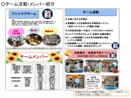 1．チーム活動・メンバー紹介
