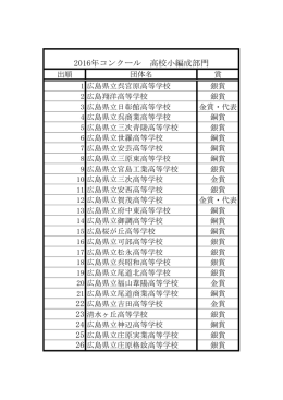 2016年コンクール 高校小編成部門