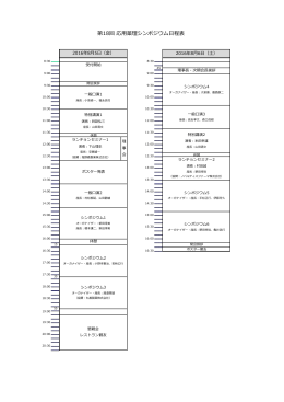 第18回応用薬理シンポジウム 進行表・座長一覧 （PDF：304KB）