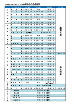 通 常 営 業 通 常 営 業