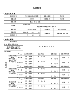 施設概要