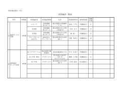 実習施設一覧表 - 日立福祉事業
