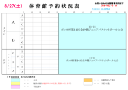 体 育 館 予 約 状 況 表