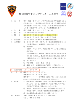 第1回KTTカップサッカー大会要項