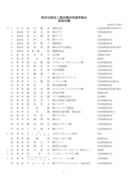 東京化粧品工業会役員名簿