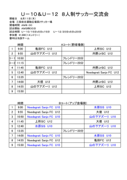 U－10＆U－12 8人制サッカー交流会