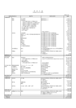 （単位：円） 場所等 使用目的等 金額 （流動資産） 現金 手元保管 運営