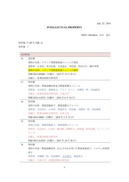 Patents (Japanese)