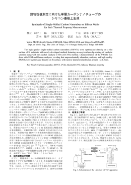 熱物性値測定に向けた単層カーボンナノチューブの シリコン基板上生成