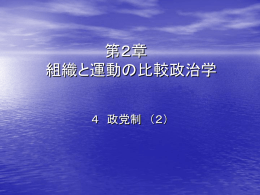 第2章 組織と運動の比較政治学