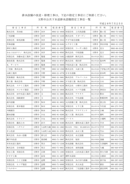 玉野市公共下水道排水設備指定工事店一覧.