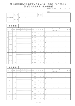 なぎなたの申込書