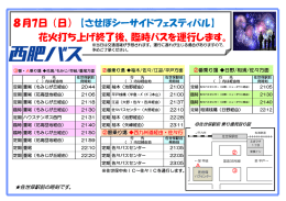 8月7日（日）【させぼシーサイドフェスティバル】 花火打ち上げ終了後