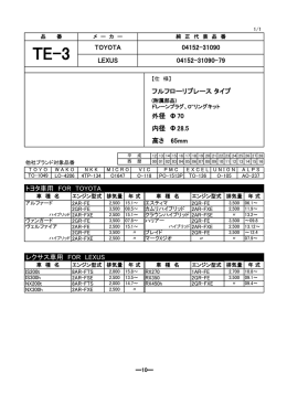 トヨタ車用 FOR TOYOTA レクサス車用 FOR LEXUS 04152