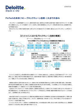 FinTechの未来（14）―ブロックチェーン技術・これまでの歩み