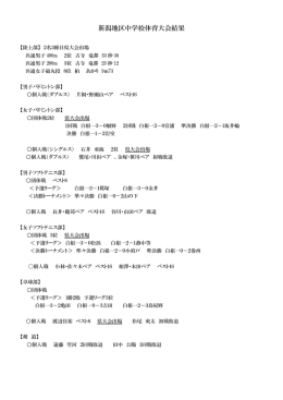 大会結果 - 新潟市立白根第一中学校