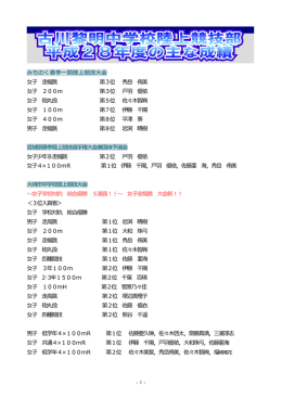 みちのく春季一関陸上競技大会 女子 走幅跳 第3位 秀岳 侑美 女子