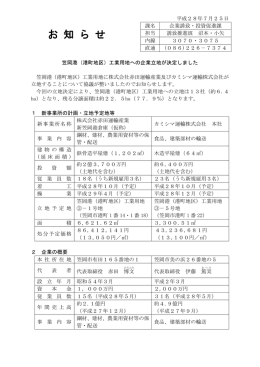 お 知 ら せ