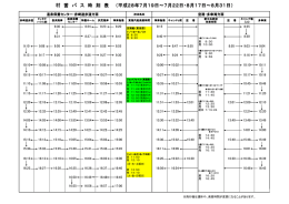 村 営 バ ス 時 刻 表 （平成28年7月19日～7月22日・8月17日