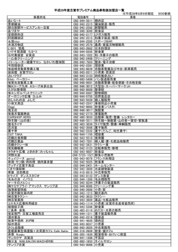 プレミアム商品券取扱加盟店一覧