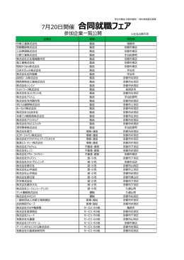 参加企業一覧