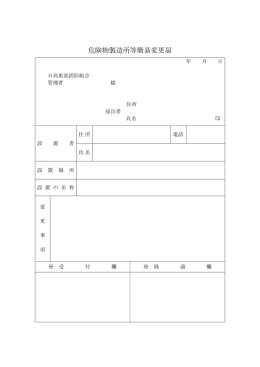 8.危険物製造所等簡易変更届