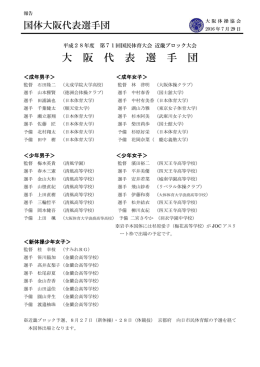 大 阪 代 表 選 手 団
