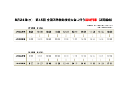 8月24日(水) 第45回 全国消防救助技術大会に伴う臨時列車（3両編成）
